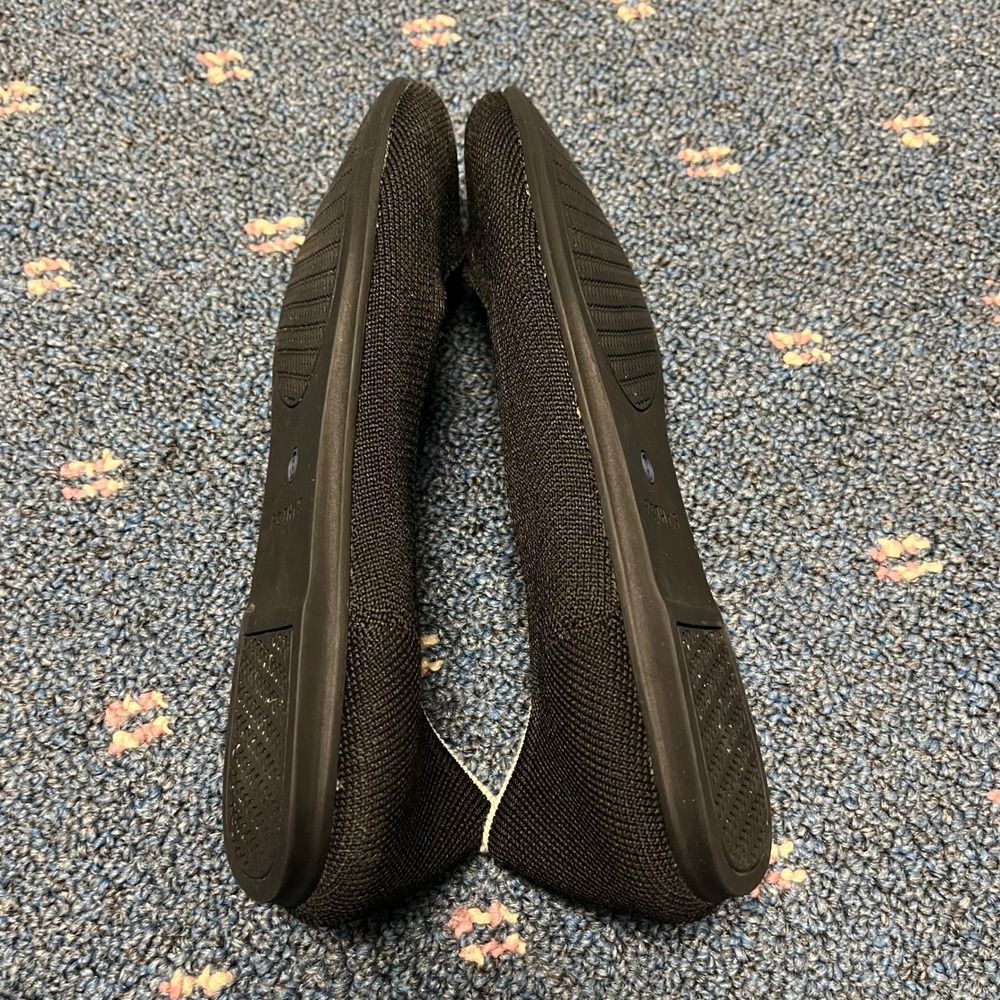 Rothys The Flat Black Solid Rounded Toe Knit Ball… - image 6